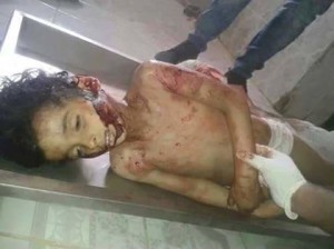 جثة طفل من أطفال سيناء قتله العسكر