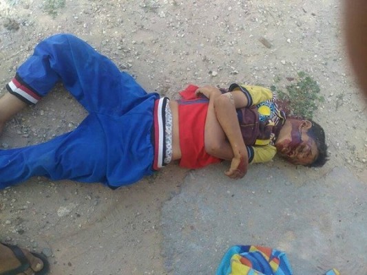 الطفل يوسف أحمد هليل الذي قتل بقذائف جيش الانقلاب في حي الترابين بالشيخ زويد