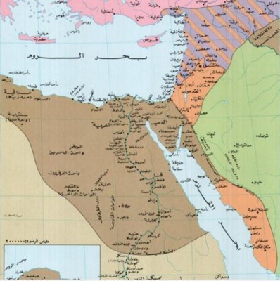مساحة الدولة المصرية من الفتح الإسلامي حتى ثورة 52